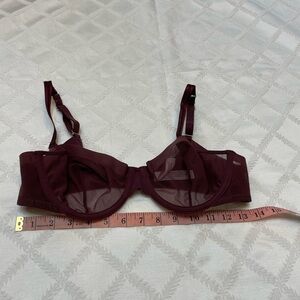 Auden Demi coverage Unlined Bra 36B maroon color